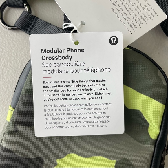 LULULEMON NWT MODULAR PHONE CROSSBODY BAG HERITAGE CAMO NEO MINT MULTI - Picture 7 of 9